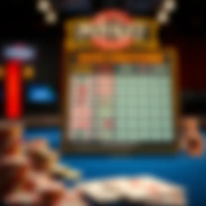 Visual representation of payout structures and odds