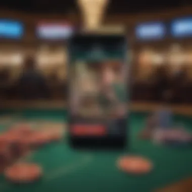 A responsible gambling message displayed on an app