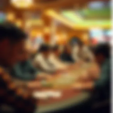 Excitement at Table Games in Cancun Gamblers engaged in table games with excitement