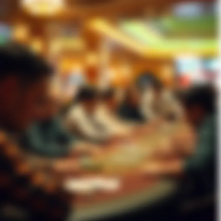 Excitement at Table Games in Cancun Gamblers engaged in table games with excitement