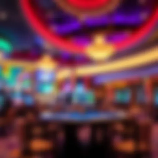Luxurious casino interior showcasing vibrant decor