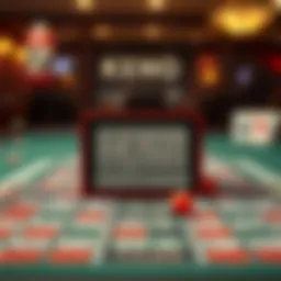 Illustration of Keno game board layout