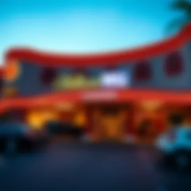 Exterior view of the William Hill Vegas Casino showcasing its vibrant atmosphere.