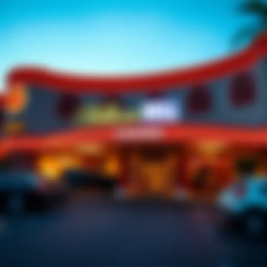 Exterior view of the William Hill Vegas Casino showcasing its vibrant atmosphere.