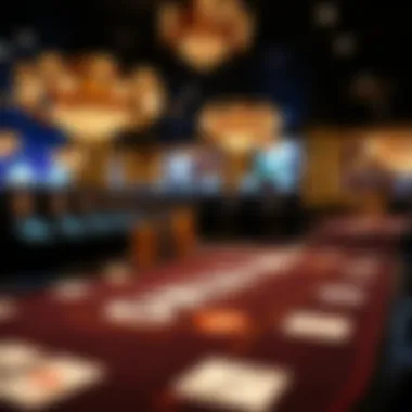 Luxurious Gaming Experience at William Hill Vegas Casino A luxurious gaming table set up inside the casino, highlighting its gaming options.