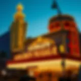 Exterior view of the Golden Nugget at dusk