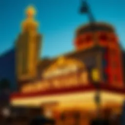 Exterior view of the Golden Nugget at dusk