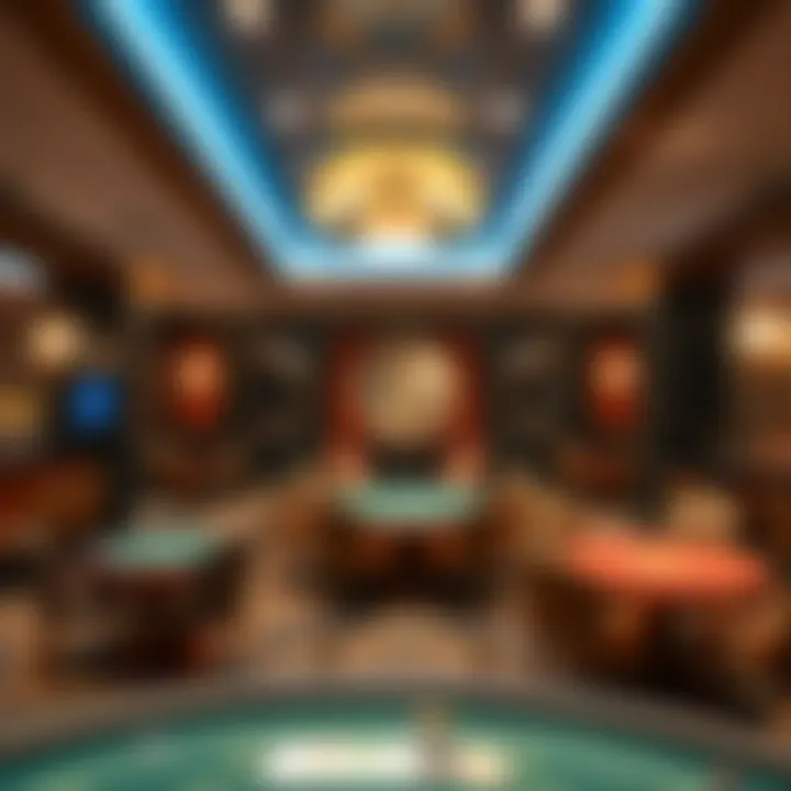 Luxurious Interiors of the Poker Room Elegant design of the poker room showcasing luxurious interiors