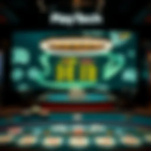 Virtual gaming table showcasing Playtech Live Casino