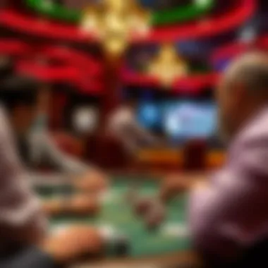 A thoughtful depiction of strategic gameplay in a virtual casino environment