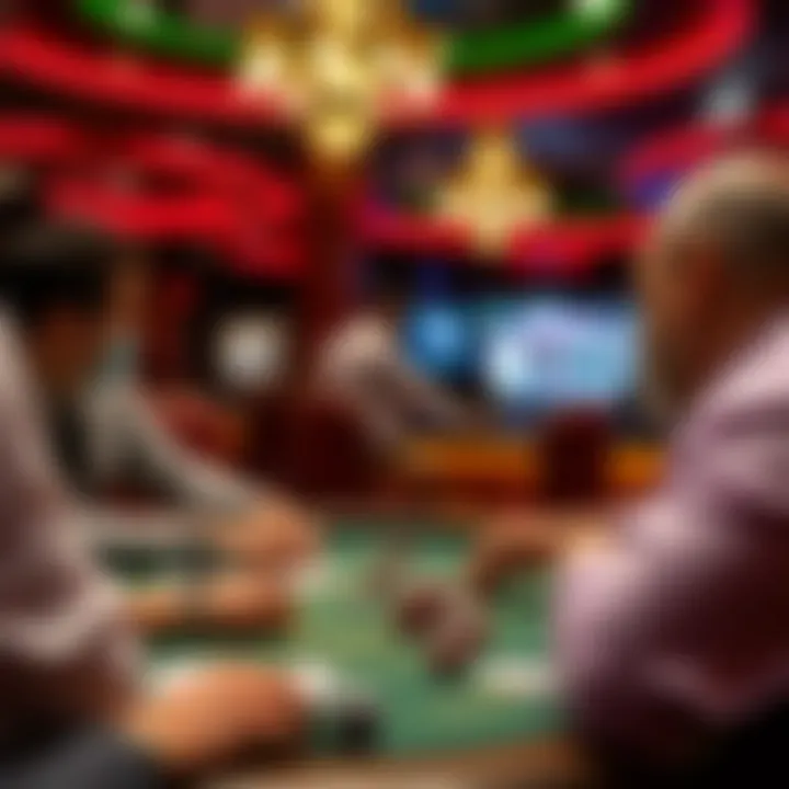 A thoughtful depiction of strategic gameplay in a virtual casino environment