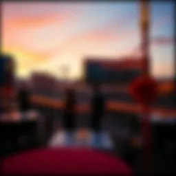 Romantic sunset view from the Mirage