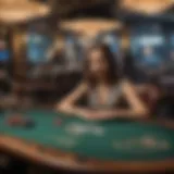 Poker table setup at MGM Grand