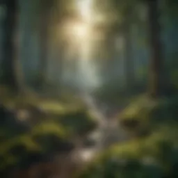 Enchanting forest scenery in Pixies of the Forest slot game