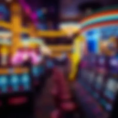 Interior view showcasing the luxurious gaming floor filled with vibrant lights and slot machines.