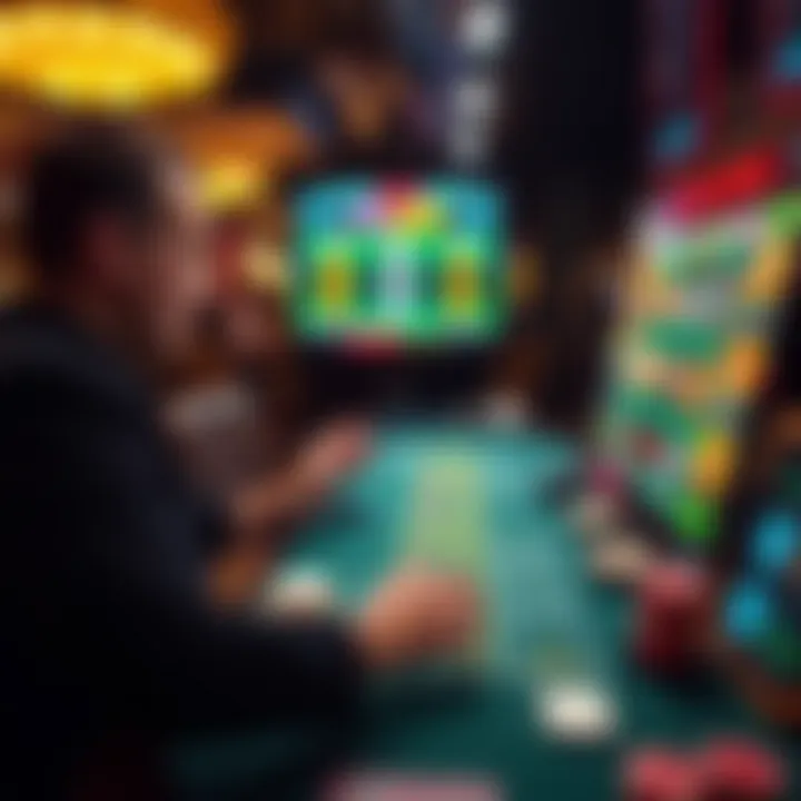 Player engaging with free online craps platform