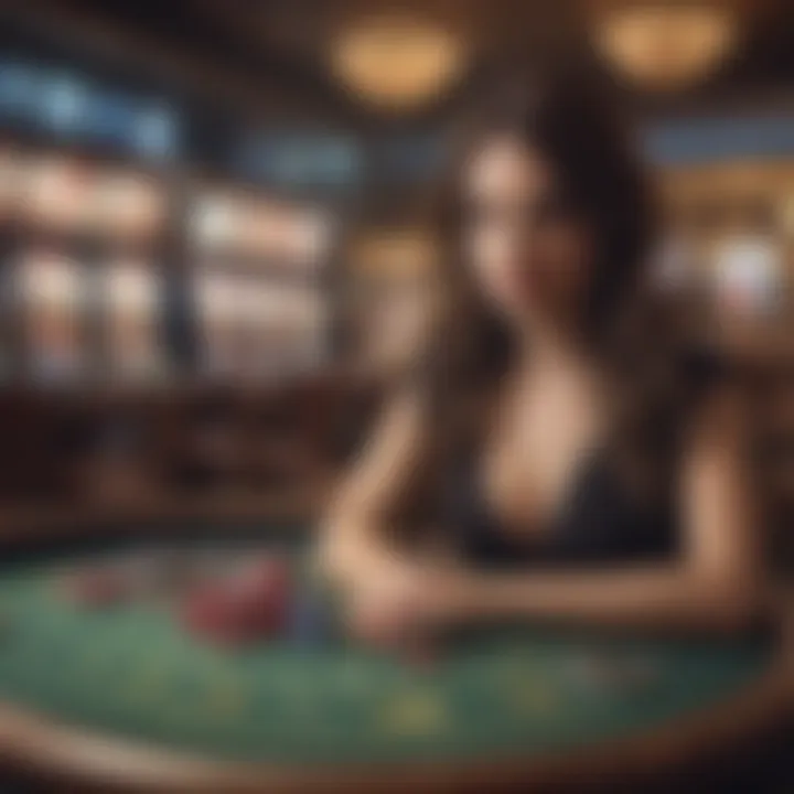 Digital representation of an online casino platform