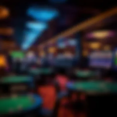 The Allure of Casino Gaming An elegant casino interior showcasing different gaming tables and atmosphere