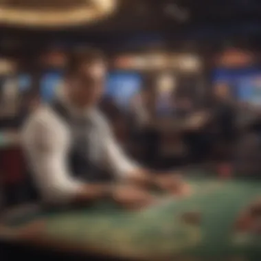 An exciting live dealer game setup with engaging atmosphere