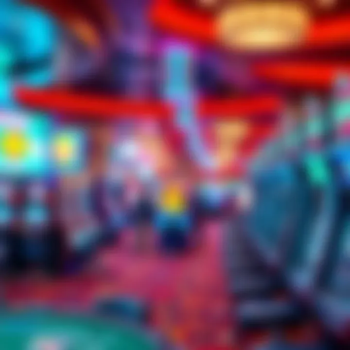Diverse Gaming Options at Winstar Vibrant gaming floor filled with various slot machines and gaming tables