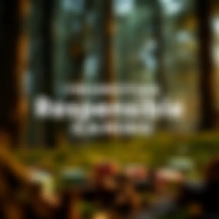 Promoting Responsible Gaming Responsible gaming tips displayed in a serene forest setting