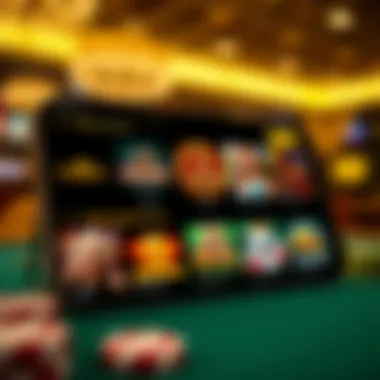 User Interface of the Golden Nugget App Interface of the Golden Nugget Online Casino Android app showcasing various game categories