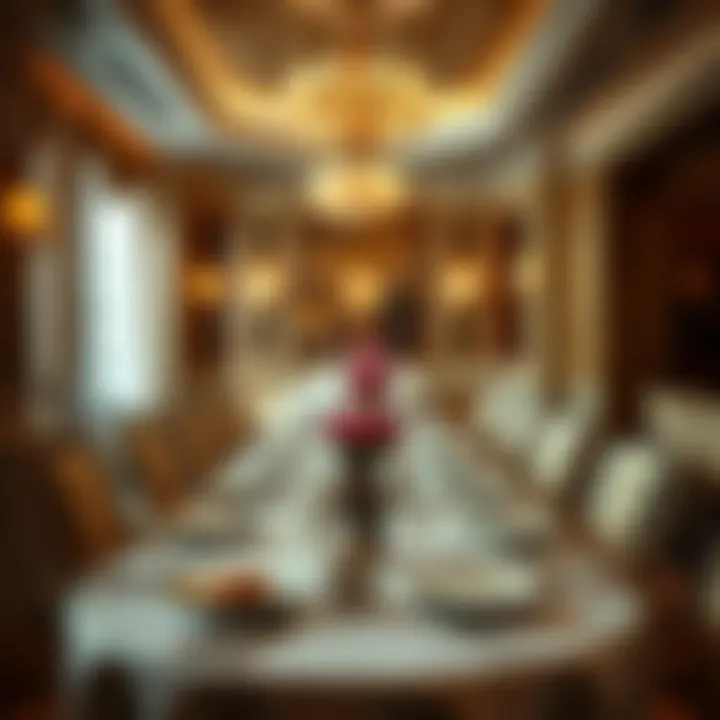 Luxurious Dining Experience at the Grand Lisboa Palace Elegant dining setup within the Grand Lisboa Palace, highlighting luxurious decor and gourmet offerings.