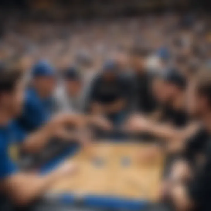 Fan engagement during a Golden State Warriors game