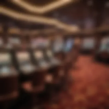 A serene casino environment offering a high limit slot section