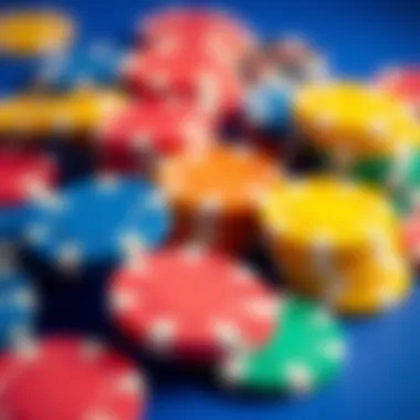 Colorful representation of casino chips