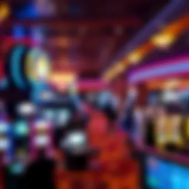 Vibrant Gaming Floor at Mohegan Sun Casino Inside view of the gaming floor bustling with activity
