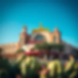 Exterior view of the Monarch Casino showcasing its unique architectural style