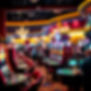 Vibrant Gaming Atmosphere of New Pioneer Casino floor bustling with activity, illustrating the vibrant gaming atmosphere