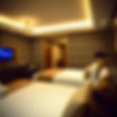 Cozy accommodation room with modern amenities