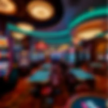 Interior gaming floor filled with various slot machines and gaming tables