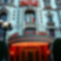 Elegant facade of the Paris Casino in Las Vegas showcasing intricate architectural details