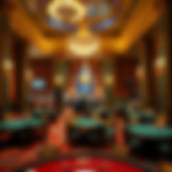 Opulent Interior of Paris Casino Interior view of the Paris Casino, featuring opulent decor and gaming tables