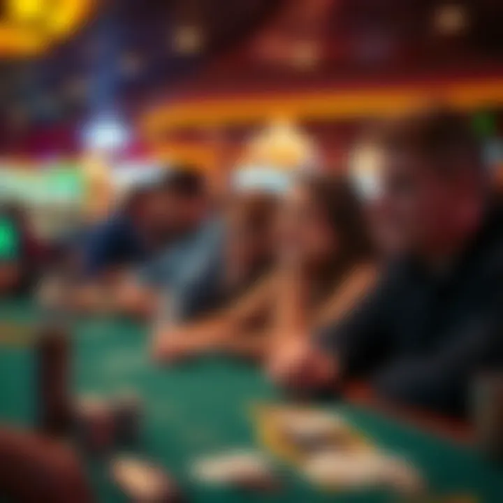 Players Immersed in Lucky City Slots Experience An engaging scene of players enjoying Lucky City Slots