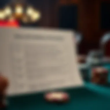 Chart illustrating terms and conditions of promotions