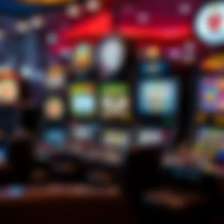 Diverse types of slot machines displayed together.