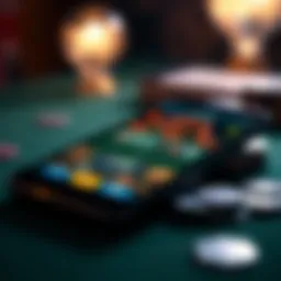 A smartphone displaying a popular mobile casino interface