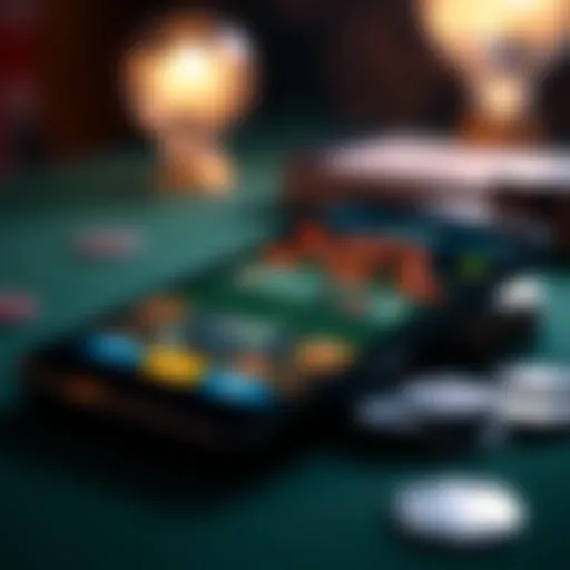 A smartphone displaying a popular mobile casino interface