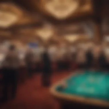 Crowd enjoying entertainment within a bustling casino