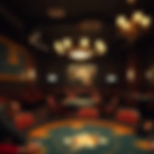 Interior view of The Oaks Poker Club showcasing its atmosphere