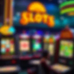 A colorful array of online slot machines featuring various themes