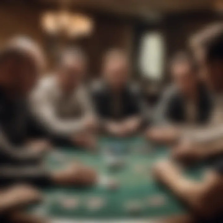 Diverse group of poker players engaged in a game