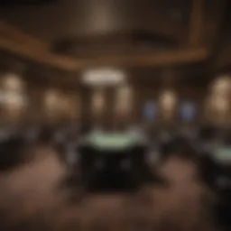 Interior view of a Pennsylvania poker room showcasing tables and players