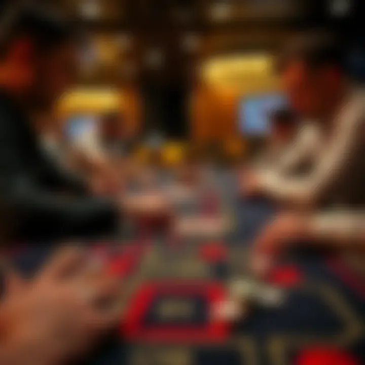Players Engaged in Craps Gameplay Close-up of players engaging in a game of craps