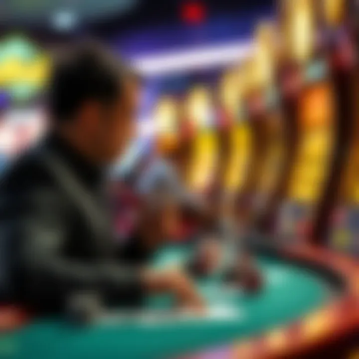 An illustration depicting the psychological impact of gambling on players