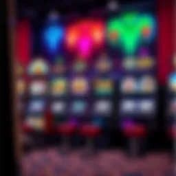 Diverse array of vibrant video slot machines